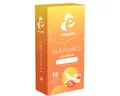 EasyGlide Kondome Flavoured Packung mit, 10 St., farbige Kondome mit Geschmack (Banane, Erdbeere, Mango), aromatisierte Kondome für fruchtige Leidenschaft