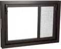 WOLFA Mehrzweck Kipp-Fenster PLUS Kunststoff braun 800x600 mm mit Einfachglas un