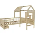 Juskys Kinderbett Yari 90x200 cm Natur