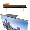 SCHWAIGER TV-Regal 18 Zoll I TV-Ablagesystem & TV-Topper für Soundbar, Receiver & Multimedia-Geräte I werkzeuglose Halterung über dem Fernseher I Multimedia-Ablage I bis 9 kg belastbar