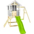 Zwerkules Spielhaus Valli 2 m. Rutsche u. Schaukel 352 x 280 x 244 cm Grau FSC®