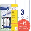 Ordnerrücken Etiketten AVERY Zweckform L4759-25 61x297mm 90 Stück A4