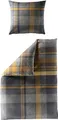 JACK by Bierbaum Biber Bettwäsche 2 tlg. 135x200cm Strickmuster Ocker Gold Rost Grau Anthrazit