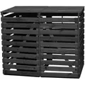 Mülltonnenbox PROMADINO "Vario V", grau (anthrazit), B:148cm H:122cm T:92cm, Holzwerkstoff, Aufbewahrungsboxen, für 2 x 240 l, anthrazit