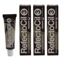 RefectoCil 3 Natural Brown naturbraun 3 x 15 ml Augenbrauenfarbe & Wimpernfarbe