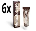6x RefectoCil Augenbrauenfarbe und Wimpernfarbe 15 ml Naturbraun 3