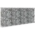 vidaXL Gabionenwand mit Abdeckung Verzinkter Stahl 200x20x85 cm 143580