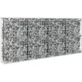 Vidaxl Gabion Wall With Covers Galvanised Steel 200x20x85 Cm