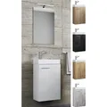 VCM 3-tlg Set Waschplatz für Gäste WC Gästebad Waschtisch Toilette Badmöbel Badezimmer Set - Slito SP
