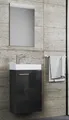 VCM 3-tlg Set | Waschplatz für Gäste WC | Gästebad | Waschtisch Toilette | Badmöbel Badezimmer Set - Slito SP