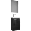 Mid.you Gästebad VCM Slito, Schwarz, Holzwerkstoff, 41 cm, Badezimmer, Gäste-WC