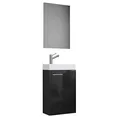 VCM my bath Badmöbel-Set 3-teilig Slito 914134 schwarz 41,0 x 22,0 x 130,0 cm