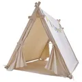 Ambia Garden Spielzelt, Creme, Holz, Textil, Kiefer, 100x105x120 cm, EN 71, CE, Spielzeug, Kinderzelte
