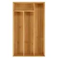 Blumtal Besteckkasten aus 100% Bambus - Schubladentrenner Küche mit 4 Fächern - Küchen Organizer Bambus Box - Organzier Schublade passend für IKEA Maximera - Schubladen Trenner - Besteckeinsatz