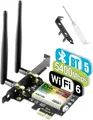 Ubit WiFi Karte 5374 Mbit/s PCIe Netzwerkkarte Intel 802.11 6e/AX/AC PCI E WLAN