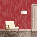 Love Your Wände Schimmer Welle Tapete Metallisch Matt - Silber Rot J74610