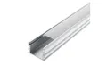ENERGMiX LED-Stripe-Profil 2 Meter Alu Profile Alu Schiene Profil mit Milchglas Abdeckung Kanal, Profil Kanal LED Leiste 200cm inkl. Clips und Endkappen