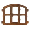 Antikas | Eisenfenster in antiken ländlichen Stil | Höhe ca. 42 cm, Breite ca. 48 cm | Fensterrahmen aus Gusseisen | Fenster für Stall- und Gartenmauern