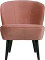 Sessel WOOOD "Sara", rosa, B:59cm H:71cm T:70cm, Sessel, Sessel, weich gepolstert, 4-Fuß Gestell, H 71 cm x B 59 cm