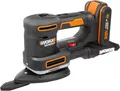 Worx Akku-Multischleifer WX820, 5-in-1 Funktionen, DustStop-Mikrofilter, inkl. Akku & Ladegerät