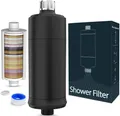 MEKO Kalk- und Wasserfilter 32-Stufen Duschfilter für hartes Wasser Reduziert Chlor Verunreinigung, Zubehör für Handbrausen, feste Duschköpfe, Wasserhähne, Verunreinigungen, Schwermetalle, Filterkapazität 20,000 L