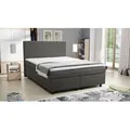 Küchen Preisbombe - Boxspringbett Hotelbett 140x200 Bonellfederkern Bett Mit Topper Paxos 2 Grau