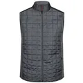 Men's Knitted Hybrid Vest Weste im stylischen Materialmix grau, Gr. S