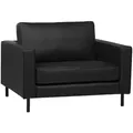 Beliani Sessel, Schwarz, Leder, 1-Sitzer, 117x87x91 cm, Wohnzimmer, Sessel, Polstersessel