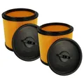 vhbw 2x Faltenfilter kompatibel mit Parkside (Lidl) PNTS 1500 C4, 1500 B3, 1500 B2, 1500 A1 Staubsauger - Filter, Patronenfilter, schwarz gelb