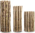 Staketenzaun in 26 Größen - Holzzaun aus Haselnuss - Gartenzaun Holz Höhen 50 cm - 150 cm Länge 5/10 Meter - Kastanienzaun für Garten (80cm x 5m)