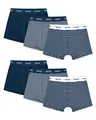 Snocks Boxershorts Herren aus Bio-Baumwolle (6er Pack) - Atmungsaktiv und Ideal für Sport und Alltag - Kein juckendes Etikett - Unterhosen Herren - Gr.3XL, Farbe Blau Gestreift