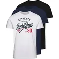 Jack & Jones Rundhalsshirt JJETHAN TEE SS CREW NECK 3PK MP NOOS (Packung, 3-tlg., 3er-Pack) schwarz L (52)