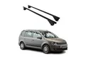 OMAC Dachträger Gepäckträger für VW Touran 2003-2015 Grundträger Metall Schwarz 2tlg (2-St), Wasserbeständig,Abnehmbar,Multifunktional,Leichtgewichtig