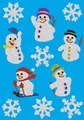 Weihn. Sticker Schneemann 11 Stück, 10 St.