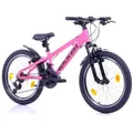 BERLIN BIKE MTB 1 KID - 20 Zoll Hardtail-Mountainbike, 21 Gang Shimano FD-TZ500/RD-TY200D Schaltwerk, Aluminiumrahmen, Kinderfahrrad, Pink - Rosa