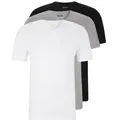 BOSS 3P V-Neck Classic T-shirt Weiß/Grau Baumwolle XX-Large Herren