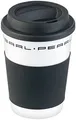 PEARL Kaffeebecher mit Deckel: Coffee-to-go-Becher mit Deckel, 350 ml, doppelwandig, lebensmittelecht (Kaffeetasse mit, Coffee to Go Becher Kunststoff, Tasse)