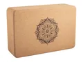 Yogablock aus Kork BLUME DES LEBENS / MANDALA H: 7 cm Yogasitz Korkblock