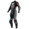 Dainese Fulminea 2PC Damen Zweiteiler Lederkombi Gr. 46 - Schwarz Anthrazit Weiß