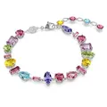 Swarovski Gema Armband, Rhodiniertes Damenarmband mit Bunten und Strahlenden Swarovski Kristallen