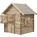 SwingKing Spielhaus Louise 160 cm x 120 cm x 120 cm davon 10 cm Dachüberstand