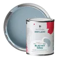 MissPompadour Holzfarbe Blau mit Grau 1L Seidenmatte Möbelfarbe Innen & Außen