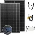 Solakon Balkonkraftwerk 900W Solaranlage mit Ziegeldach Halterung Paarmontage Steckerfertig Komplettset Photovoltaik 800W Kabellänge 10m