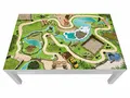 Stikkipix Tierpark Möbelfolie | LCG04 | passgenau für den Lack Spieltisch von IKEA (Möbel Nicht inklusive)