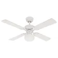 Westinghouse Lighting Vegas 7218540 Deckenventilator mit Beleuchtung,  to E, Metall, 60 W, E27, weiß, 105 x 105 x 44.2 cm