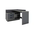 byLIVING Winkelschreibtisch BELFAST, Breite 129 cm, anthrazit/Artisan Eiche