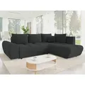 MIRJAN24 Ecksofa Forest, mit Schlaffunktion und Bettkasten, 290x183x85 cm, Ausziehmechanismus DL schwarz