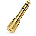 deleyCON Klinke Adapter [1 Stück] 6,35mm auf 3,5mm - Stereo Audio Kupplung Klinkenadapter - für Kopfhörer Gitarre HiFi Receiver Verstärker Heimkino Mischpult Keyboard TRS