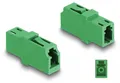 Delock - Netzwerkkoppler - LC/APC Einzelmodus (W) zu LC/APC Einzelmodus (W) - Glasfaser - Simplex - grün