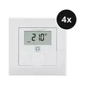 Homematic IP Wandthermostat mit Luftfeuchtigkeitssensor 4er-Set